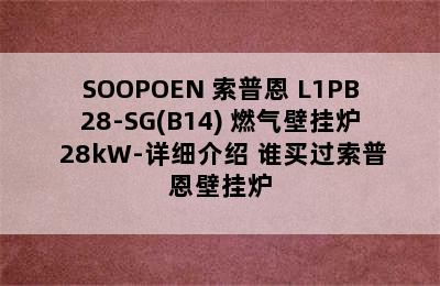 SOOPOEN 索普恩 L1PB28-SG(B14) 燃气壁挂炉 28kW-详细介绍 谁买过索普恩壁挂炉